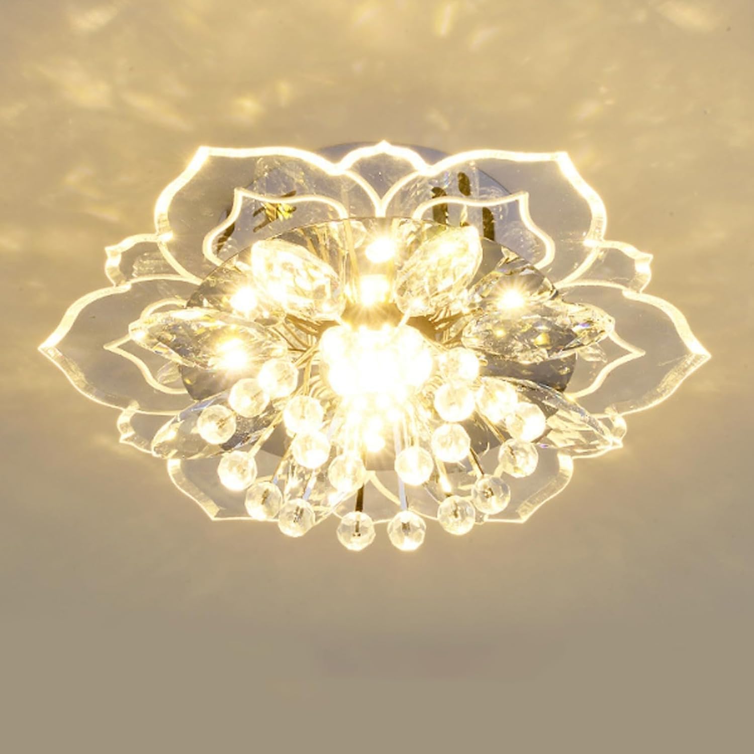 Kzq – Plafonnier Led Moderne En Cristal – Lustre Rond Nordique