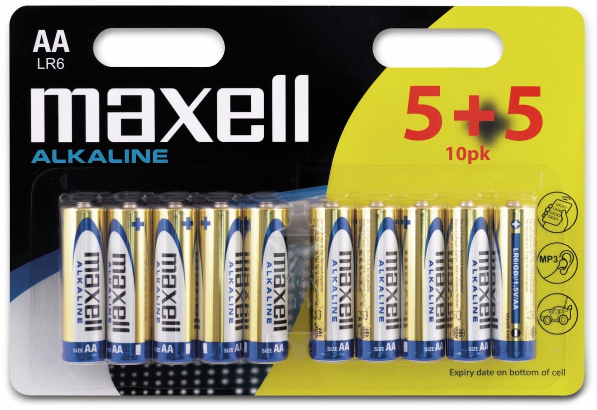 Maxell Alkaline AA/LR06 Batterien, 10 Stück - Bild 3