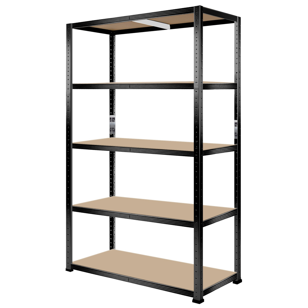 Étagère de garage en métal 2 en 1, 200x90x40 cm, charge 800 kg, noir