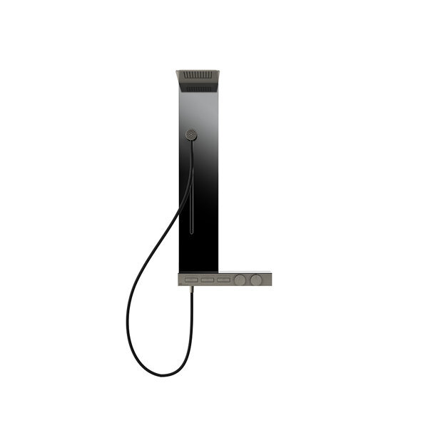 Gessi Grau/Schwarz Duschsystem, Hi-Fi, Duschkombination Zur Aufputz-Wandmontage Mit Thermostat, 3 Funktionen, 63041 - Image 3