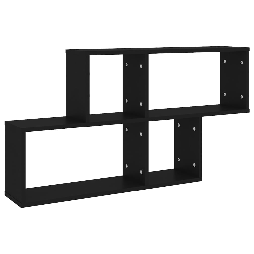 Wall Shelf Black 100x18x53 Cm Engineered Wood Vidaxl