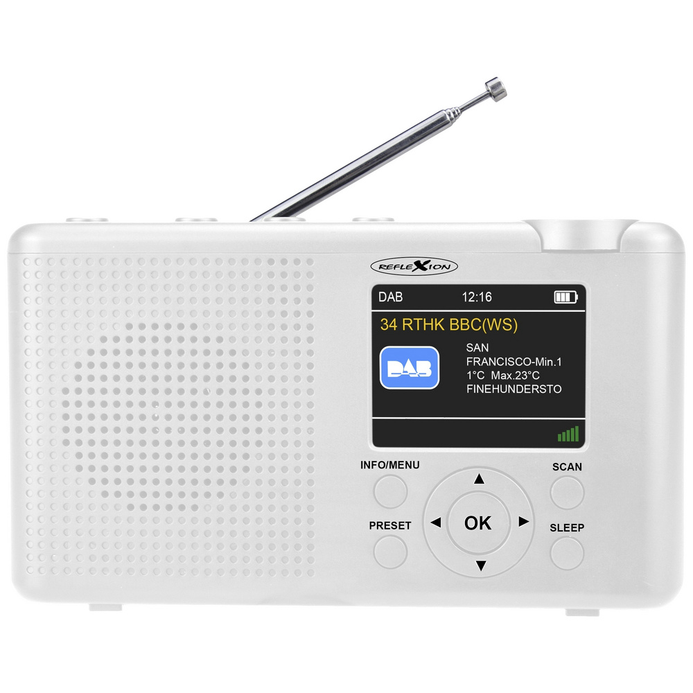 Weiß Reflexion Tra23dab/Wh Tischradio Dab+, Dab, Ukw Dab+, Ukw Wiederaufladbar - Bild 5
