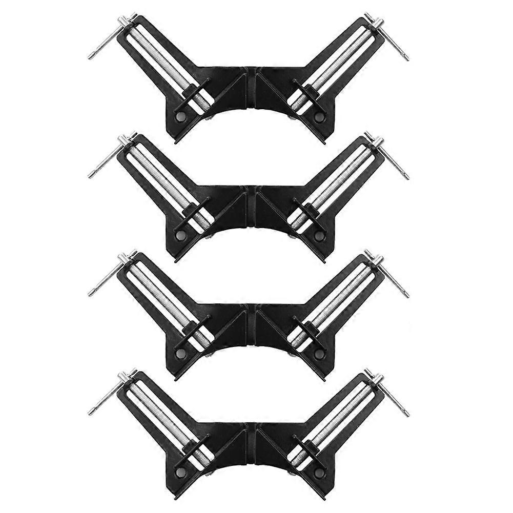 Serre-joint d'angle à 90° en alliage d'aluminium, ouverture 7,6 cm, lot de 4