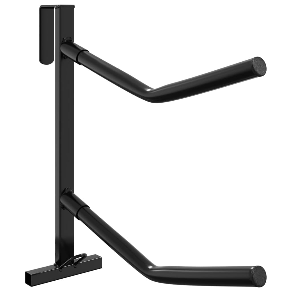 Saddle Rack With Bridle Hook Twin Arm Portable Black Iron Vidaxl