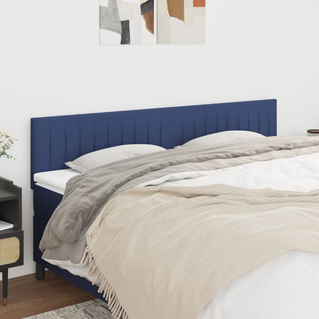 vidaXL Têtes de lit Bleu 160x5x78/88 cm Tissu