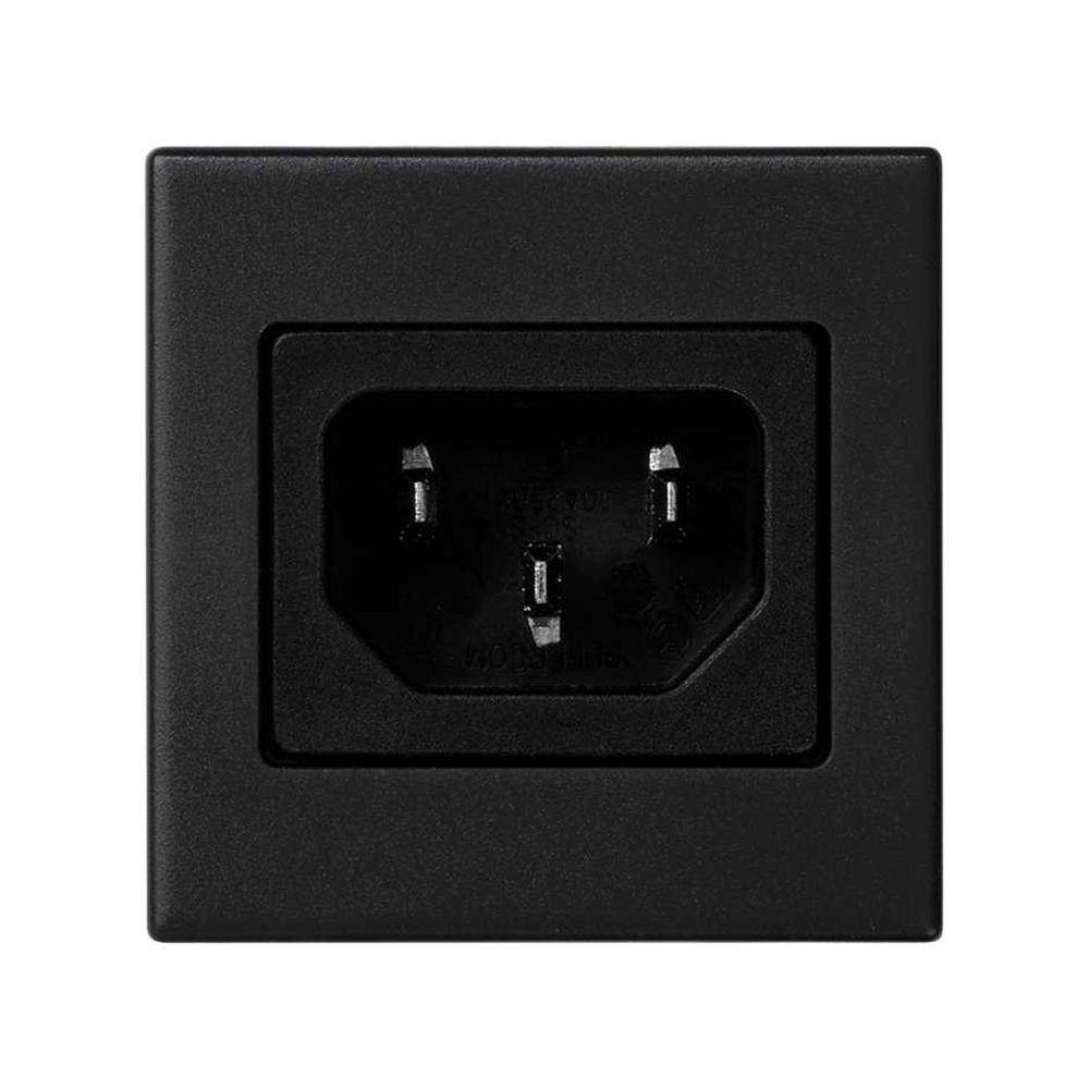 Simon Grau K45 Abdeckbuchse Iec320 230V Stecker (C14) Schwarz, Tsc-K305a-14