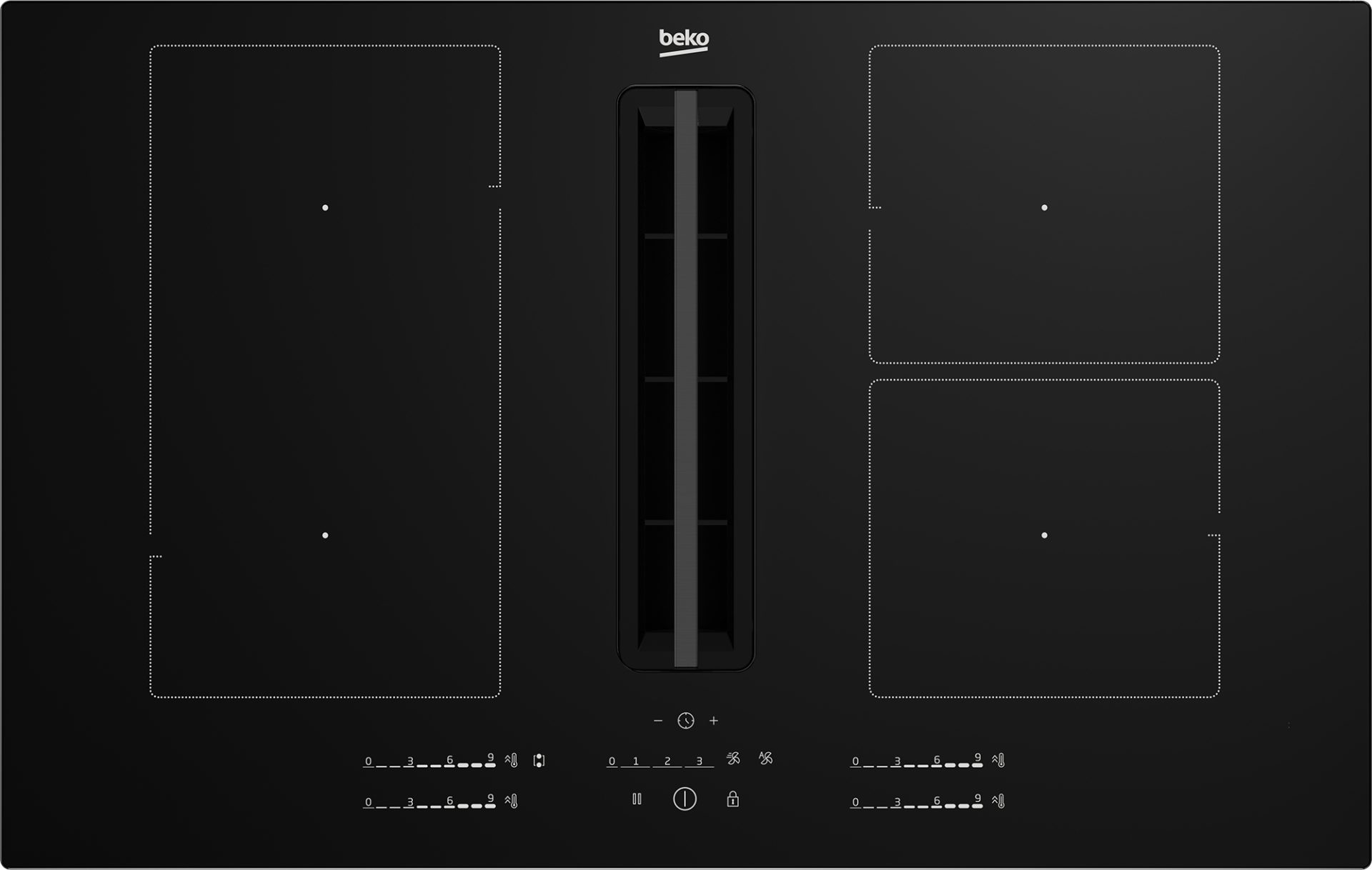 Beko Hixi 84700 Uf. Colore Del Prodotto: Nero, Posizionamento Dell'apparecchio: Da Incasso, Dimensione Della Larghezza Del Piano Cottura: 80 Cm. Tipo Di Display: Led, Tipo Di Timer: Digitale. Tipo Di