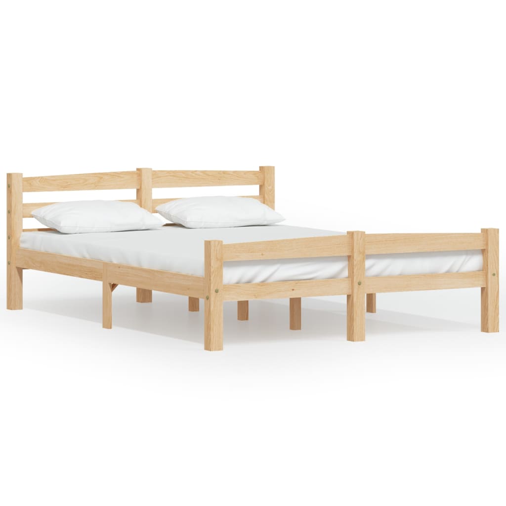 Cadre De Lit Bois De Pin Massif 140x200 Cm