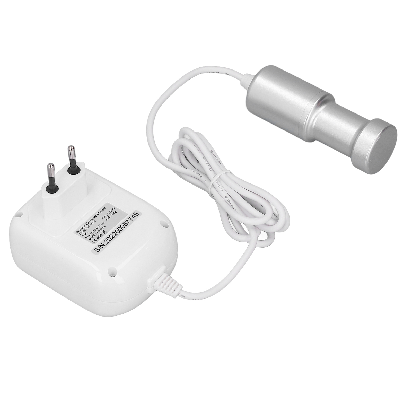 Nettoyeur à ultrasons portable immergeable pour lunettes, bijoux et dentiers, 70 W