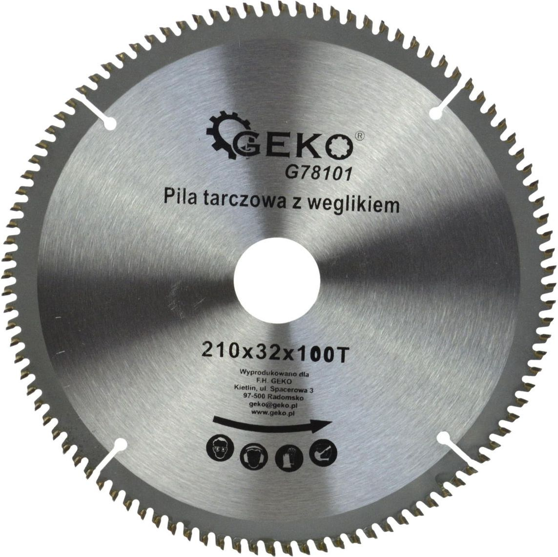 Import Kreissägeblatt Geko 210x100t Hartmetall 210 Mm