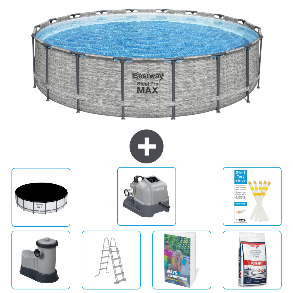 Bestway Piscina Bestway Steel Pro Max Rotonda - 549x122 Cm - 8-pezzi  S649 Bestway