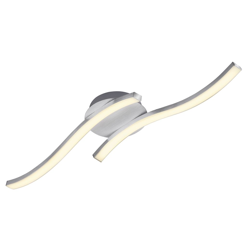Briloner - Led Deckenleuchte Wellenförmig 2-flammig 2 X 6w 3000k Silber Metall