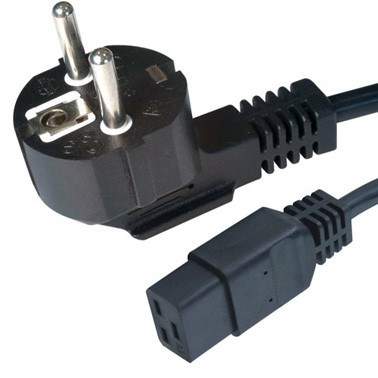 Gembird Schwarz Netzkabel Stromanschluss Iec 60320 C19 Stromanschluss Cee 7/7 1,8 M