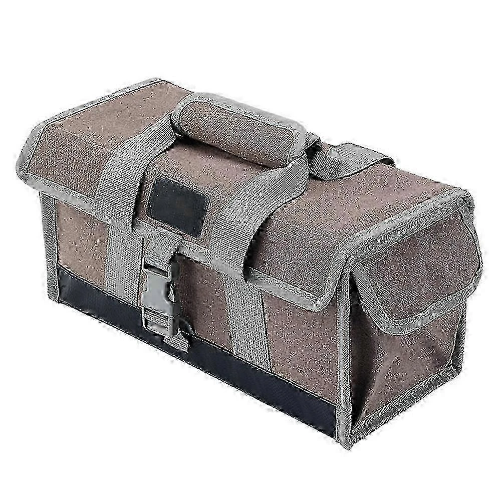 Sac à outils en toile grande capacité 35 x 15 x 16,5 cm, rangement extérieur, gris