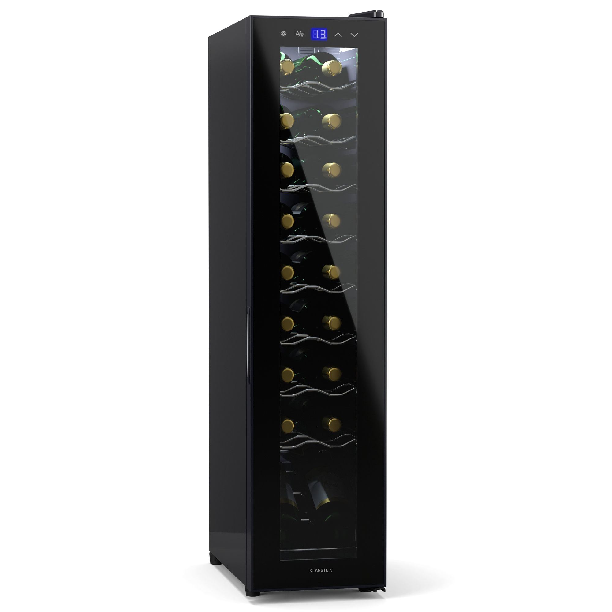 Klarstein Cave à vin 18 Bouteilles Cave multi-températures 50 L Cave vin Noir