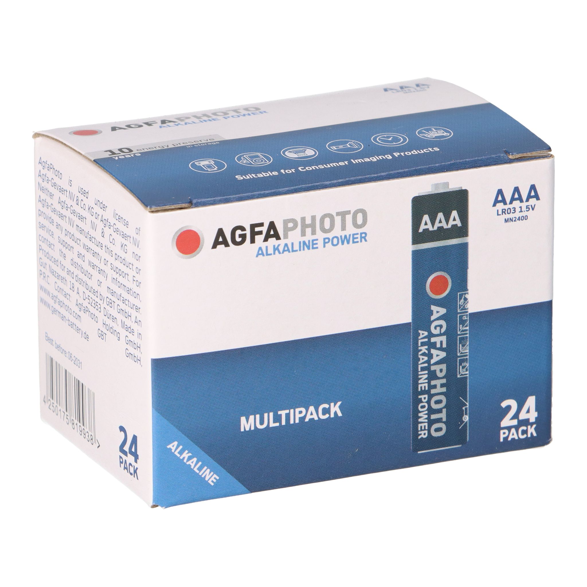 Agfa - Photo Power Lr03 Micro (Aaa)-Batterie Alkali-Mangan 1.5 V 24 St.