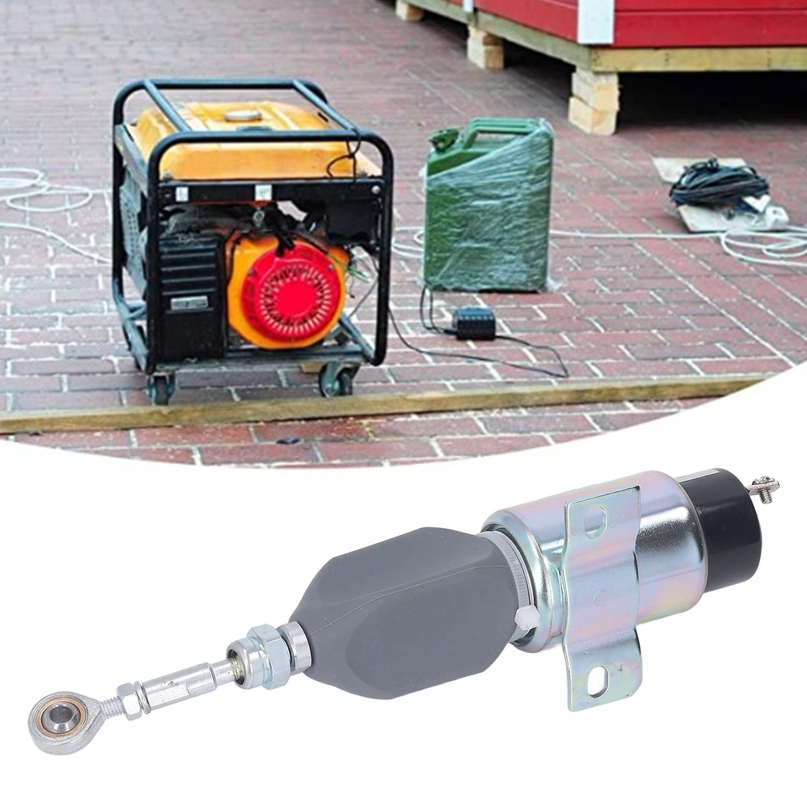 Interrupteur d'arrêt pour groupe électrogène diesel 24 V, fer, entraxe 55 mm, 1 pièce
