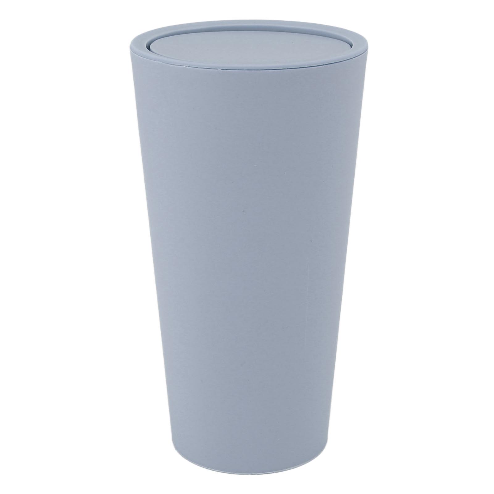 Mini poubelle de bureau à couvercle rotatif en ABS, 16,5 x 9 cm, bleu clair