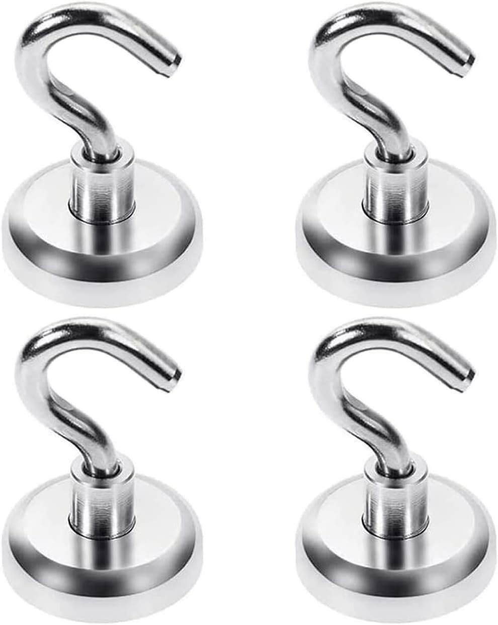 Crochet magnétique néodyme 32 mm, force 36 kg, lot de 4