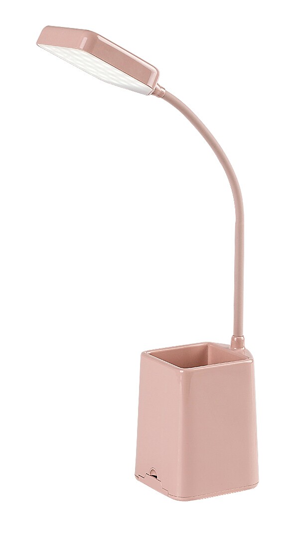 Lampada Da Scrivania Led Rosa Porta Smartphone 6w Rabalux
