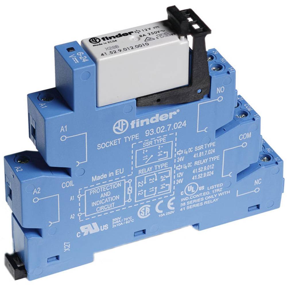 Finder 38.52.7.024.0050 Crossbar Switch 24V DC 8A 2 change-overs E...