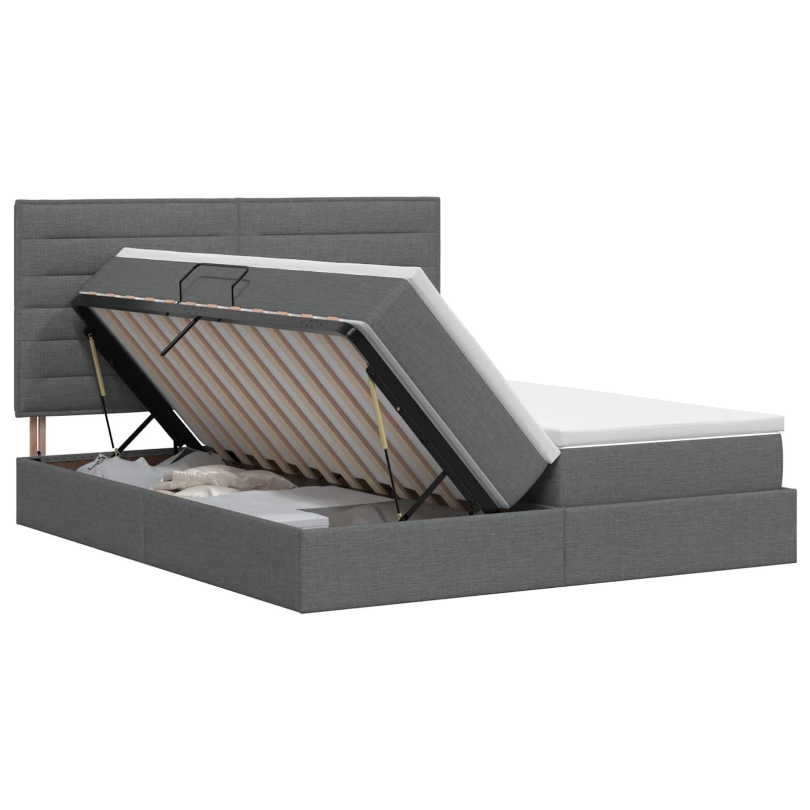 Vidaxl Grau Bett, Aufbewahrungsbett (200 X 200 Cm) - Image 2