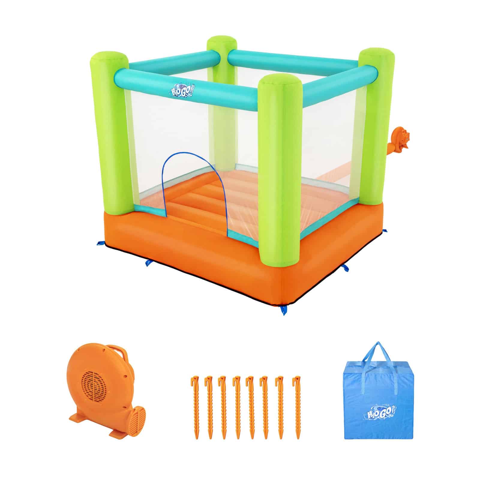 Bestway Orange Hüpfburg 194X175x170 Cm Mit Kontinuierlicher Aufblaspumpe