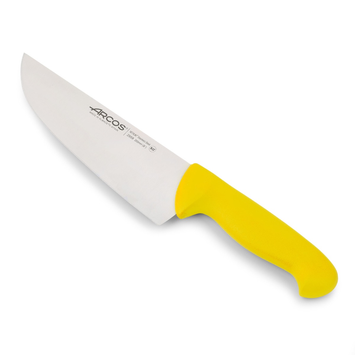 Arcos Gelb Metzgermesser Farbe - Prof 295900 Edelstahl Nitrum Und Mango Ergonomische E Polypropylenklinge Und 20 Cm Klinge, Vitrine