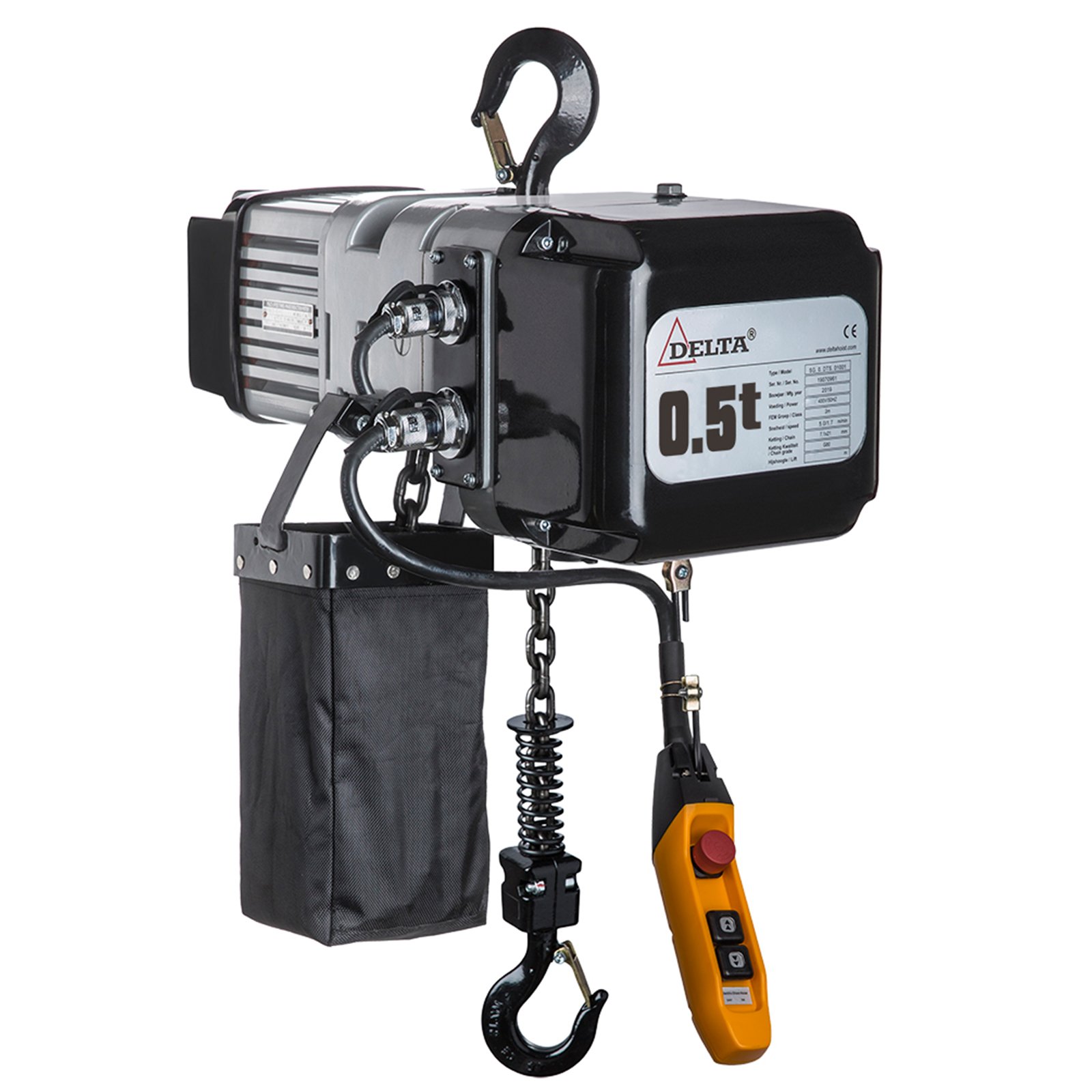 Delta Hoisting And Lifting Equipment Delta Elektrischer Kettenzug Dts – 400V - Tragkraft 0,5T Hubhöhe 3M 1 Geschwindigkeit 1 Kettenstrang 8719482252143