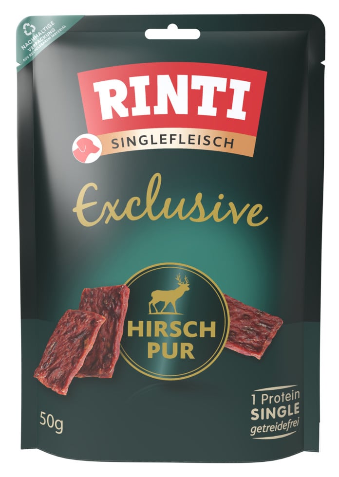 Rinti Hundesnack Singlefleisch Hirsch Pur 50 G Hundeleckerlis