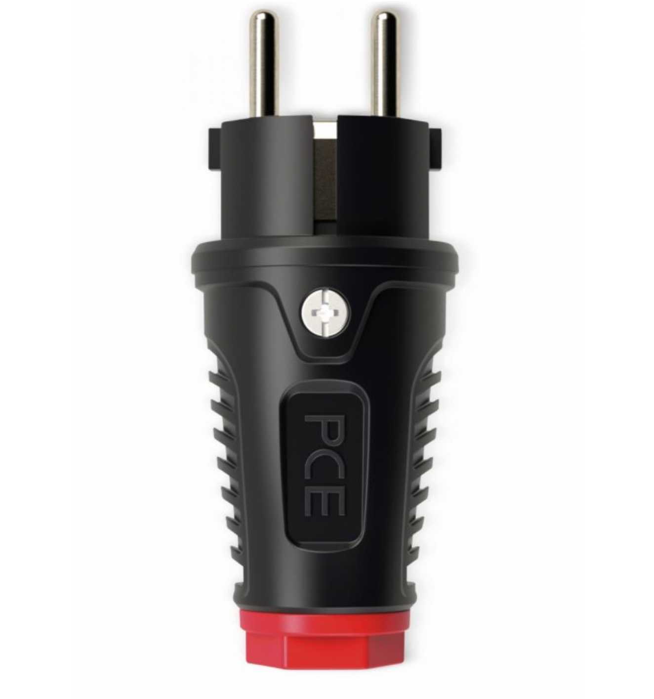 Pce 0511-Sr Schutzkontaktstecker Gummi, Thermoplast 250 V Schwarz, Rot Ip54 9003399465369
