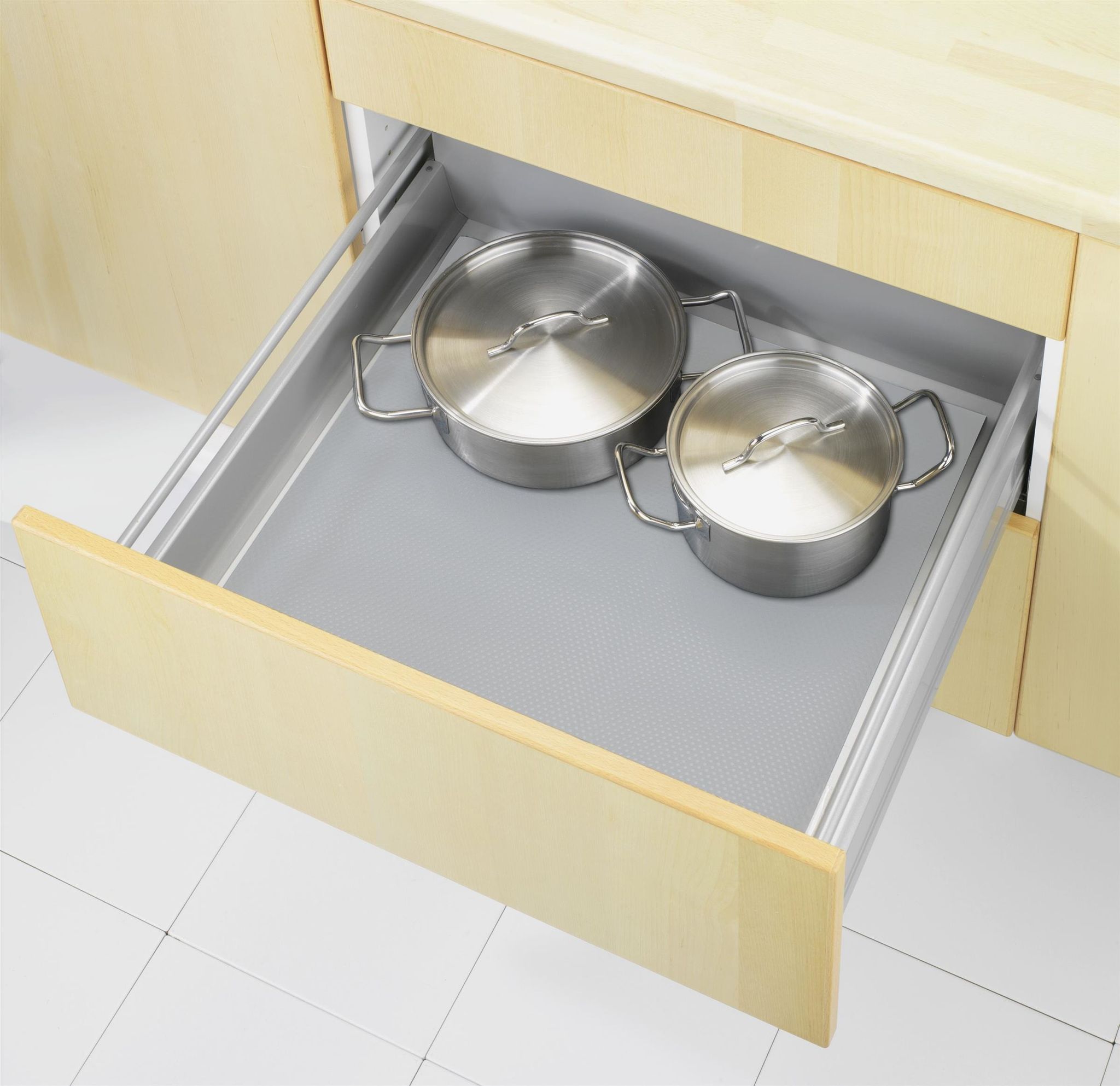 Anti Rutsch Matte Noppen 150x50 Schrank Schublade Zuschneidbar Einlage - Grau - Wenko