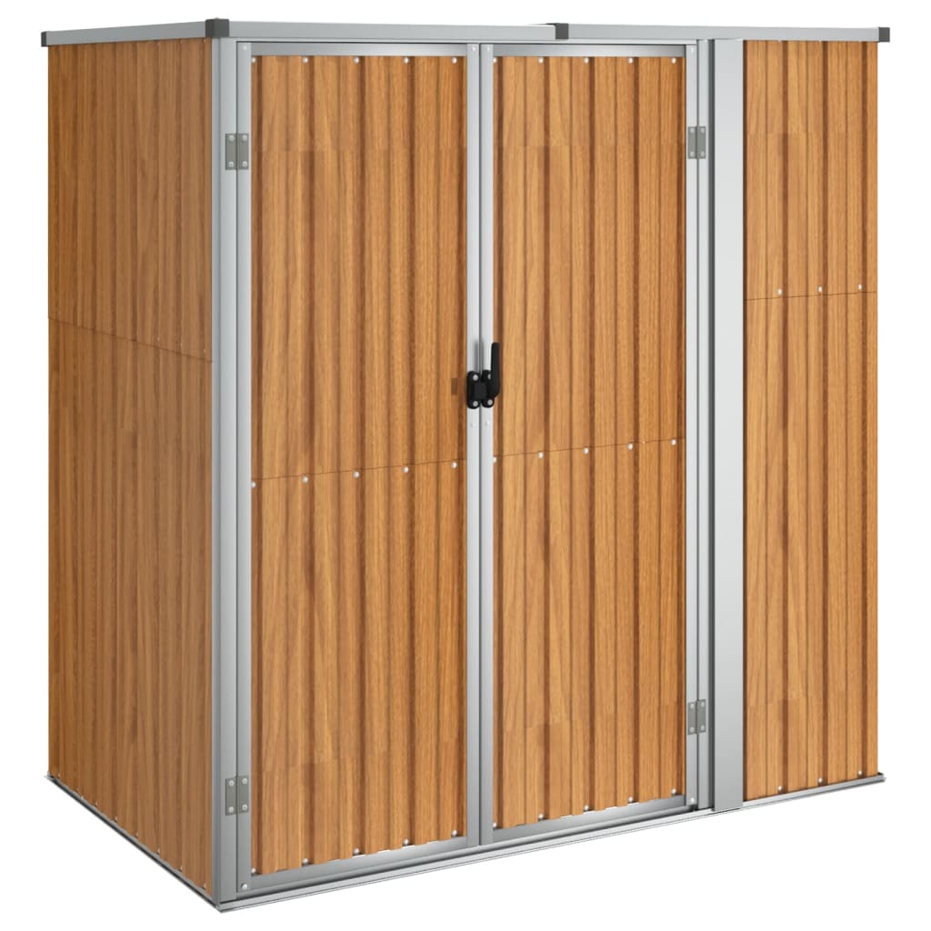 Gerätehaus Braun 161x89x161 Cm Verzinkter Stahl - Vidaxl