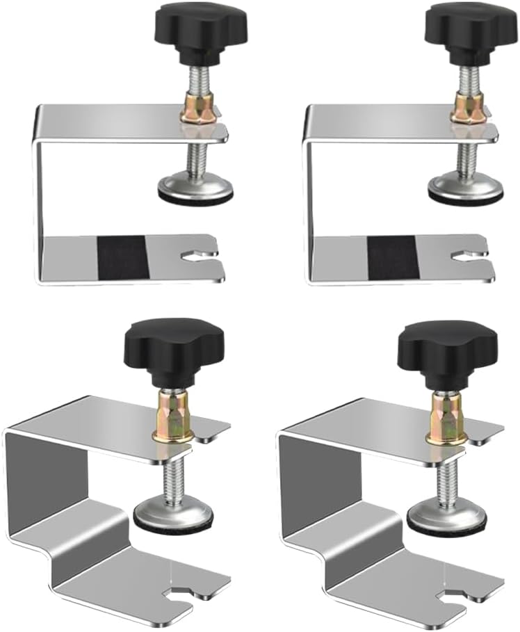 Serre-joint en C pour gabarit de pose, fixation de poignées et boutons de tiroirs, lot de 4