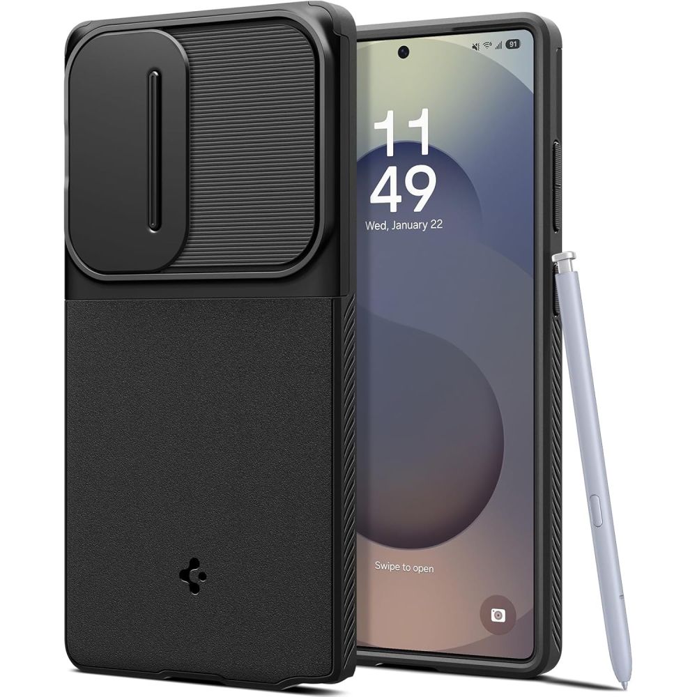Spigen Optik Armor (Samsung Galaxy S25 Ultra), Smartphone Hülle, Schwarz - Bild 4