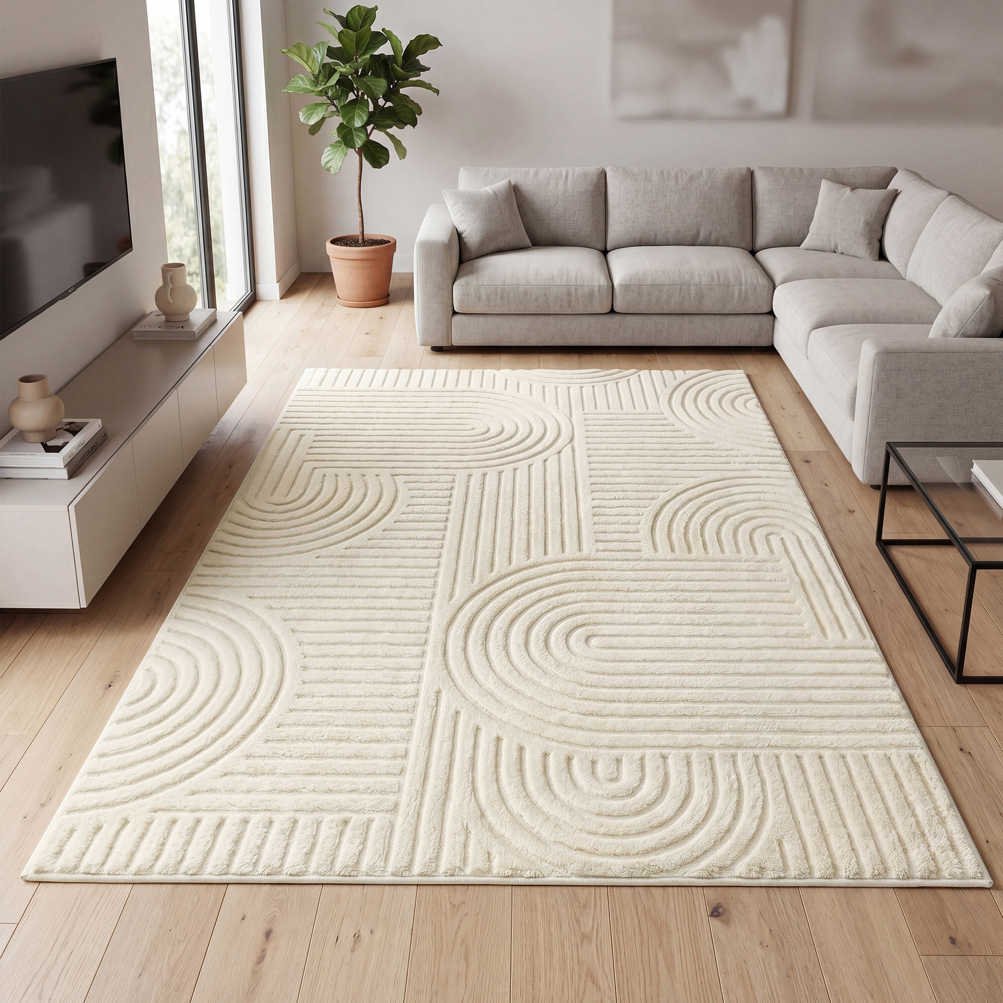Songmics – Tapis Moderne Antidérapant 160 X 230 Cm – Lavable En Machine