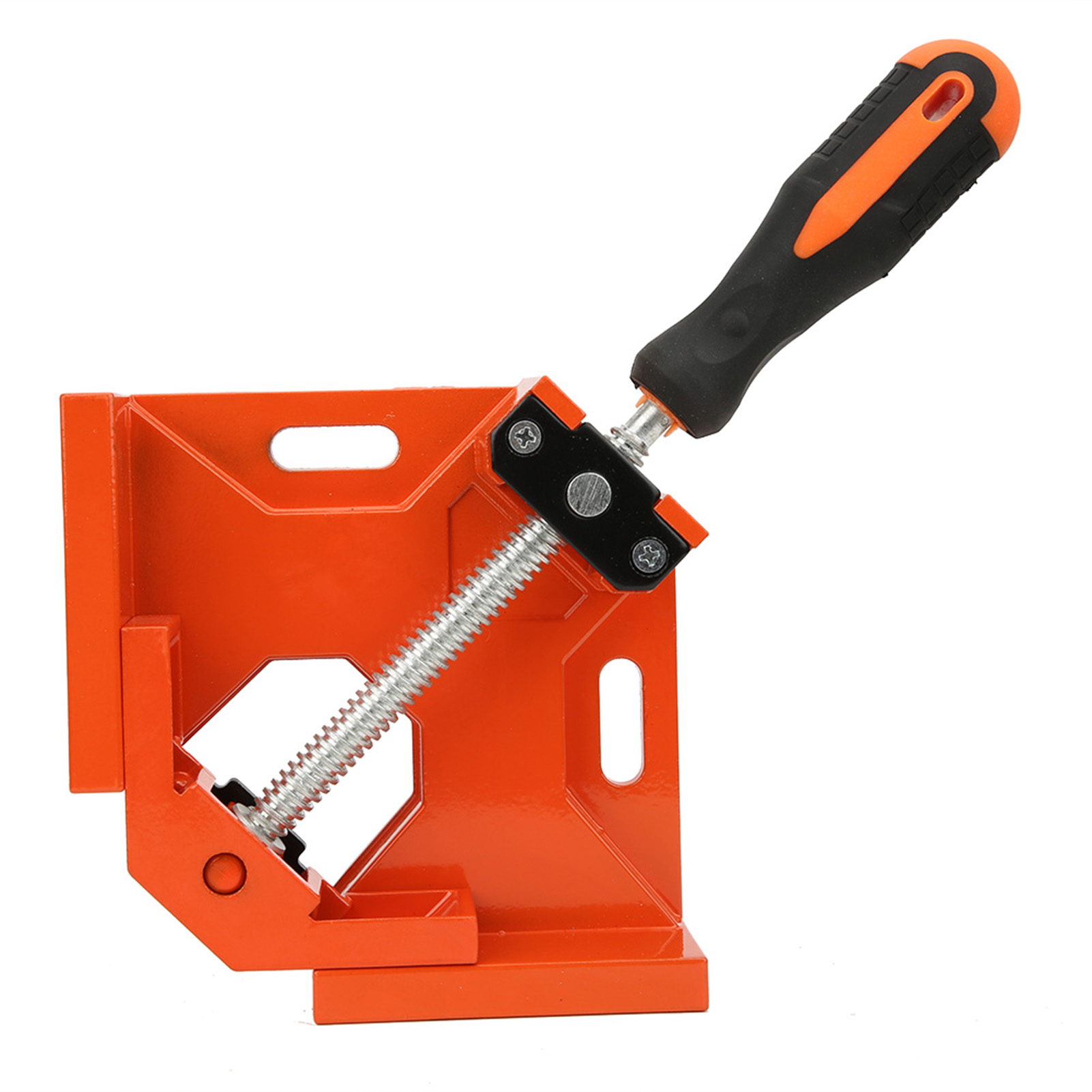 Serre-joint d'angle à 90° à cliquet en alliage d'aluminium, orange, 1 pièce