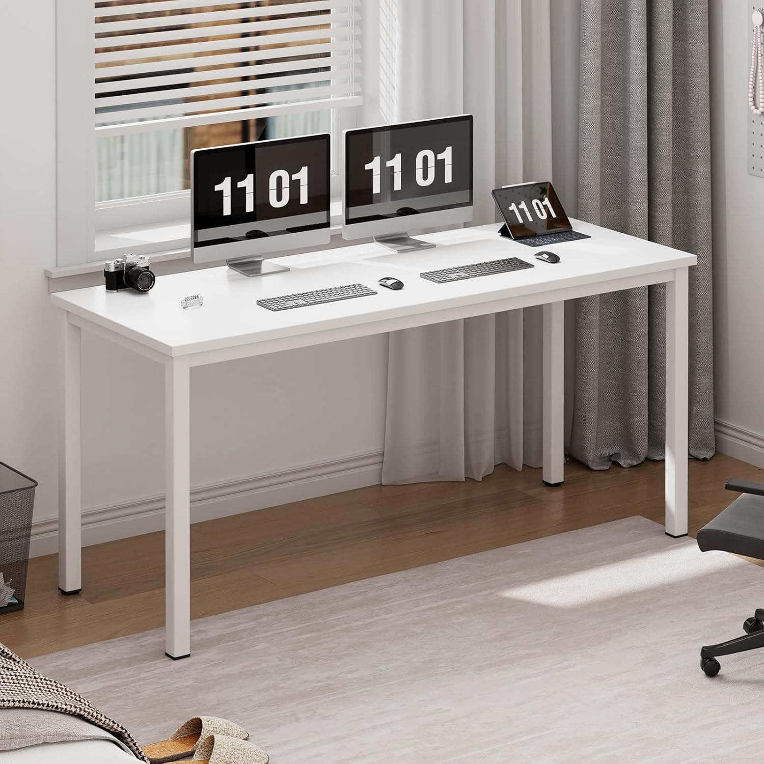 Soges – Bureau D'Ordinateur 120x60cm – Bois E1 Écologique – Structure