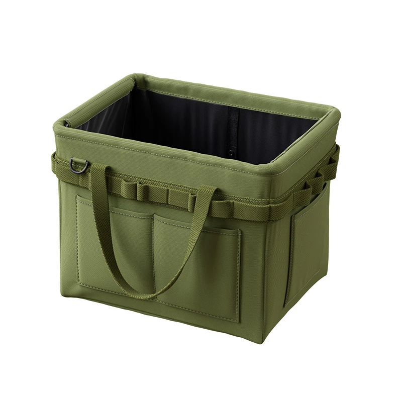 Sac à outils pliable multifonctionnel, tissu Oxford résistant, poches latérales, 37 x 27 x 33 cm, vert