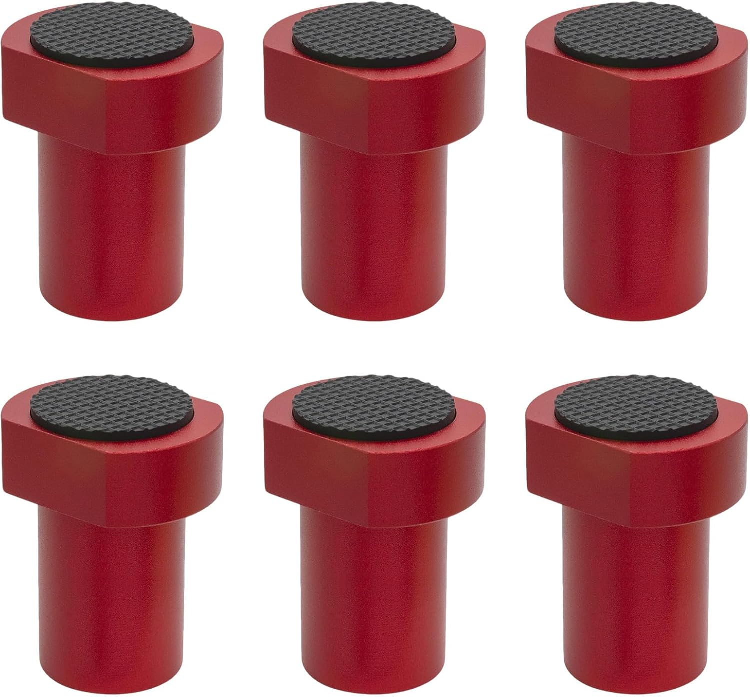 Butées d'établi aluminium anodisé pour trou de 20 mm, 35 x 28 x 20 mm, lot de 6