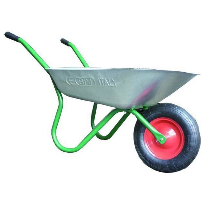Vigor 5973610 Hobby-garden Carriola 75lt Ruota Antiforo Piena Vasca Acciaio Zincato Telaio Verde GENERICO