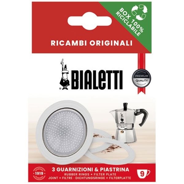 Bialetti Grau/Weiss/Silber Zubehörset Moka Express 9T., Zubehör Kaffeemaschinen, - Image 3