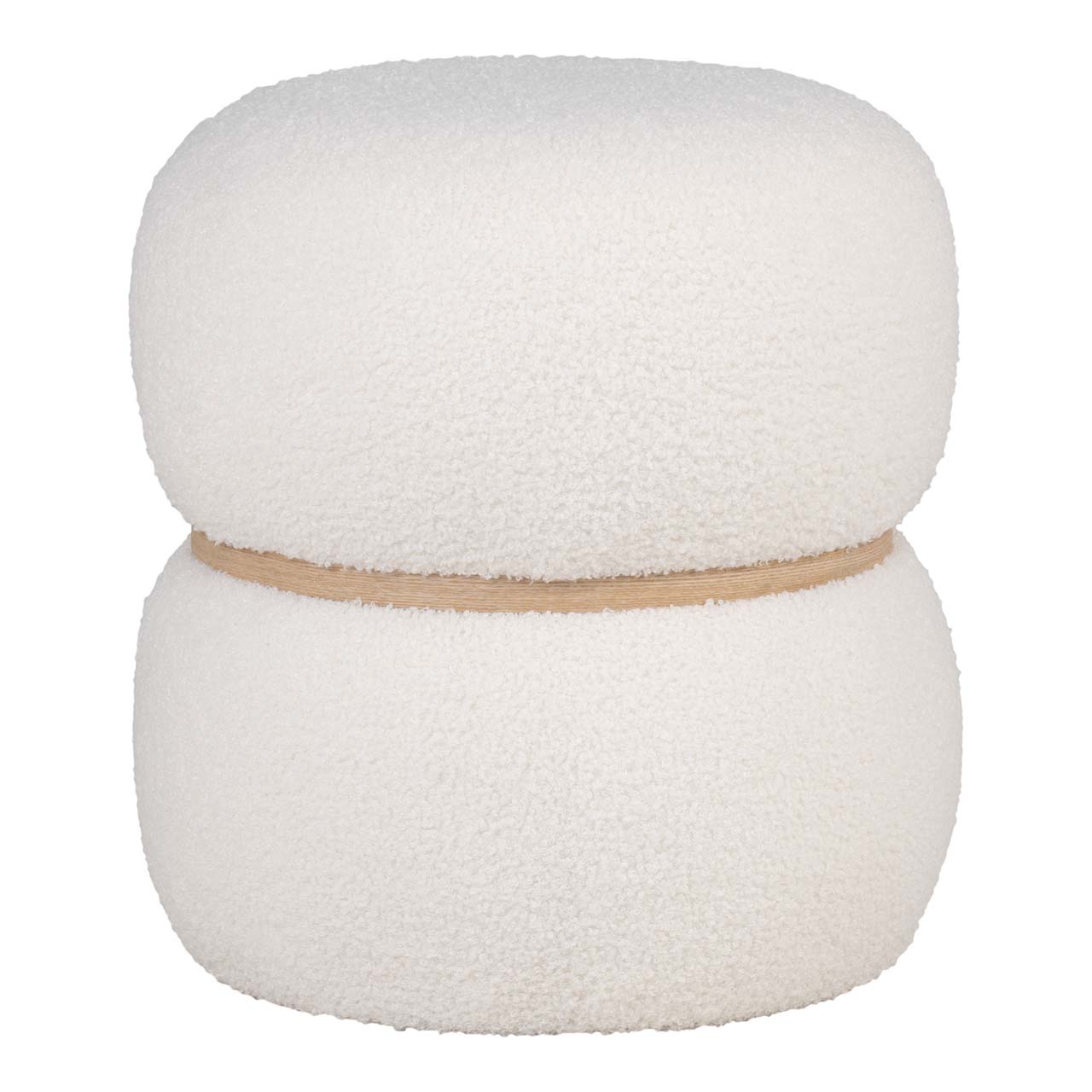 House Nordic Weiß - Milford Pouf Bouclé Ø38cm