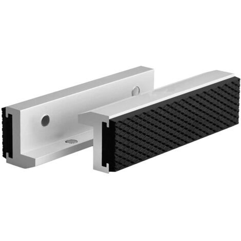 Mâchoires de protection d'étau en alliage d'aluminium et caoutchouc, 125 mm, avec aimants, lot de 2