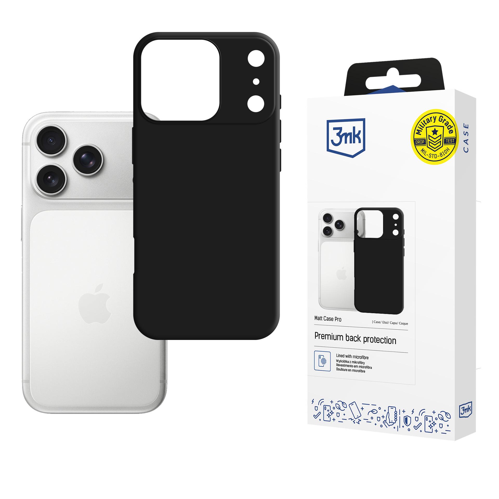 Oem Schwarz Apple Iphone 17 Pro - 3Mk Matt Case Pro