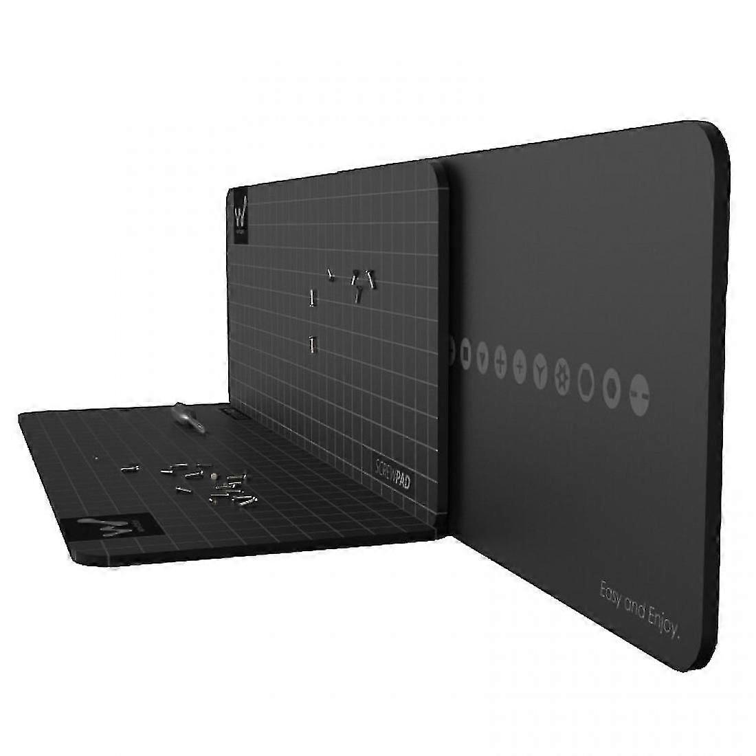 Tapis magnétique porte-vis Wowpad 165 x 65 mm, grille de positionnement, noir