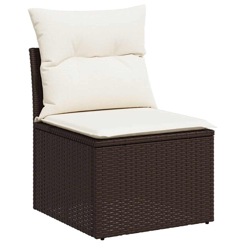 Chaise De Jardin Sans Accoudoirs Avec Coussins Marron Rotin Vidaxl