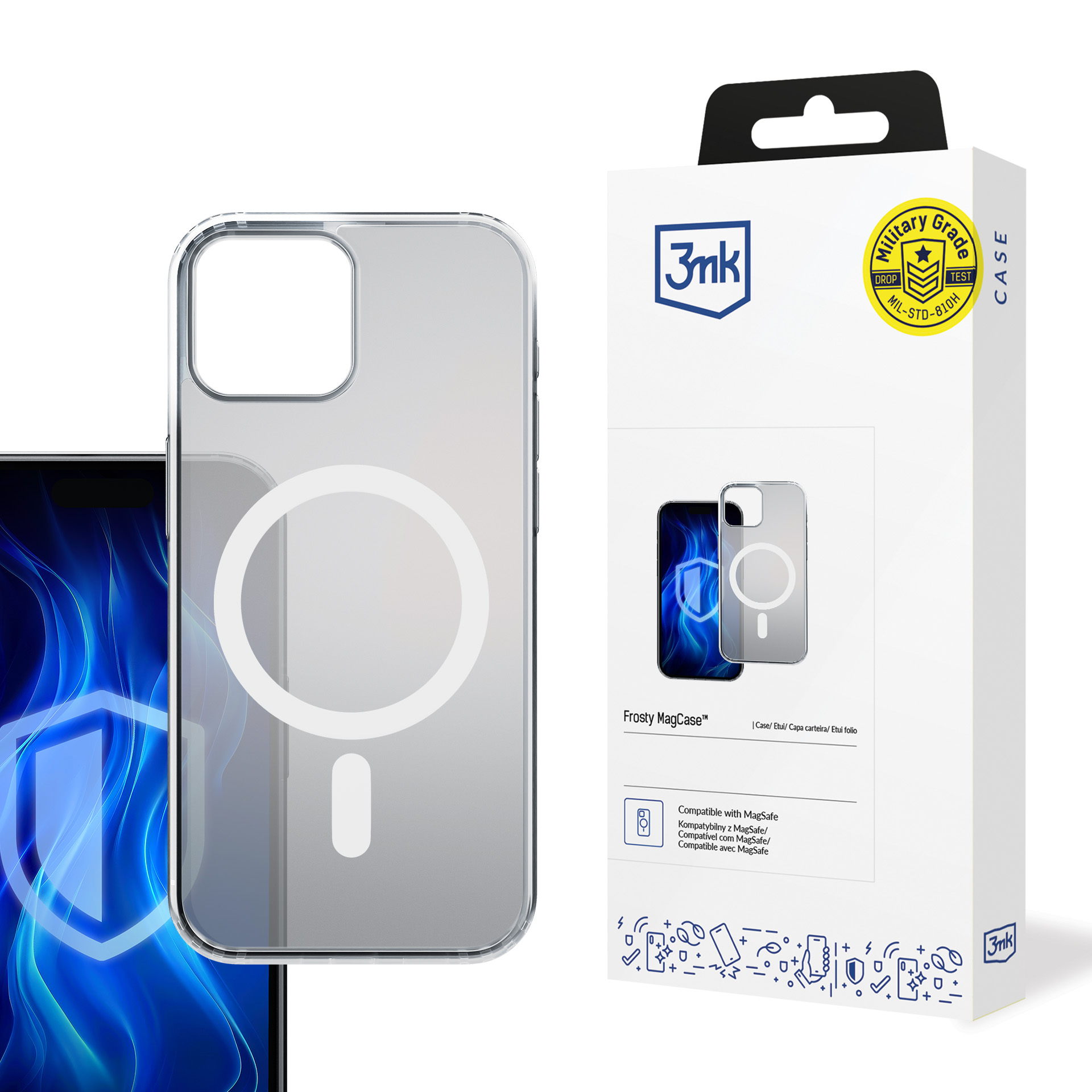 Oem Weiß Apple Iphone 15 – 3Mk Frosty Magcase