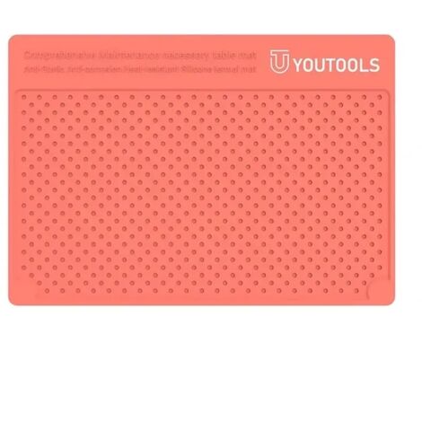 Tapis de réparation en silicone résistant à 500 °C, 251 x 175 mm, rouge