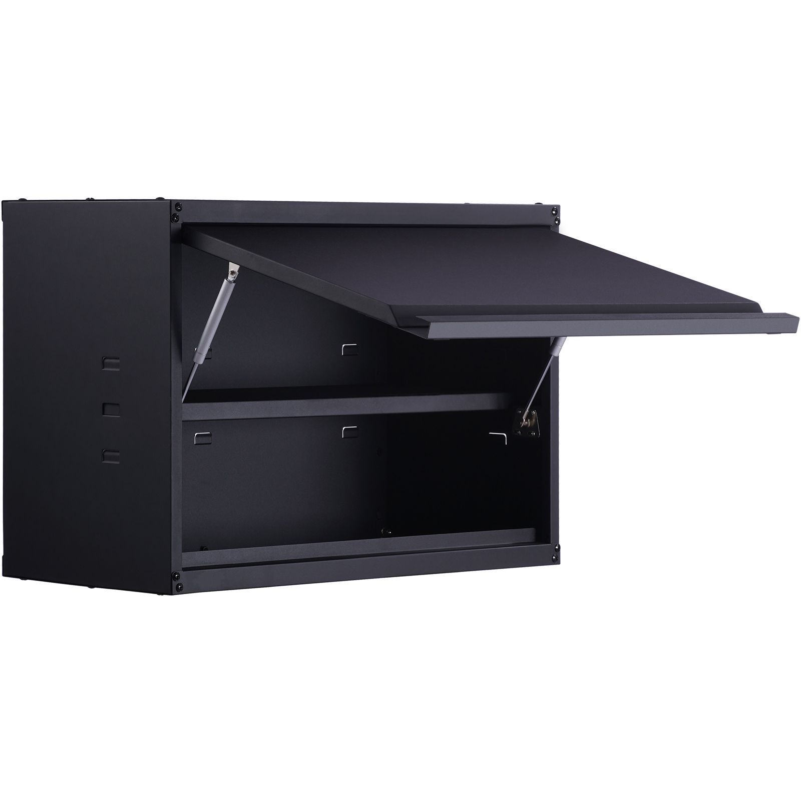 Armoire de rangement murale en acier laqué, étagère réglable, porte à poussoir, 54,4 kg par étagère, lot de 1